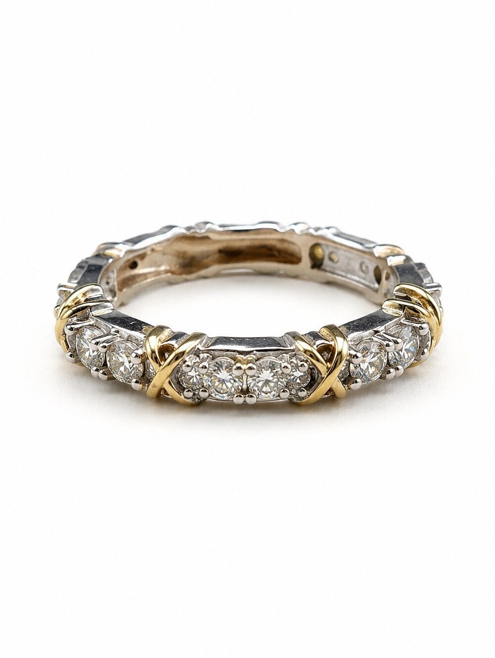 Sterling Silver‎ & Zirc sweetheart band